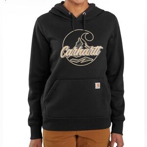 Carhartt RELAXED FIT MIDWEIGHT C LOGO GRAPHIC BLACK SWEATSHIRT SIZE: MEDIUM
